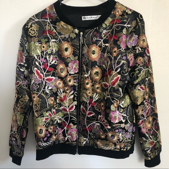 Floral Embroidered Jacket - Picture 1 of 4